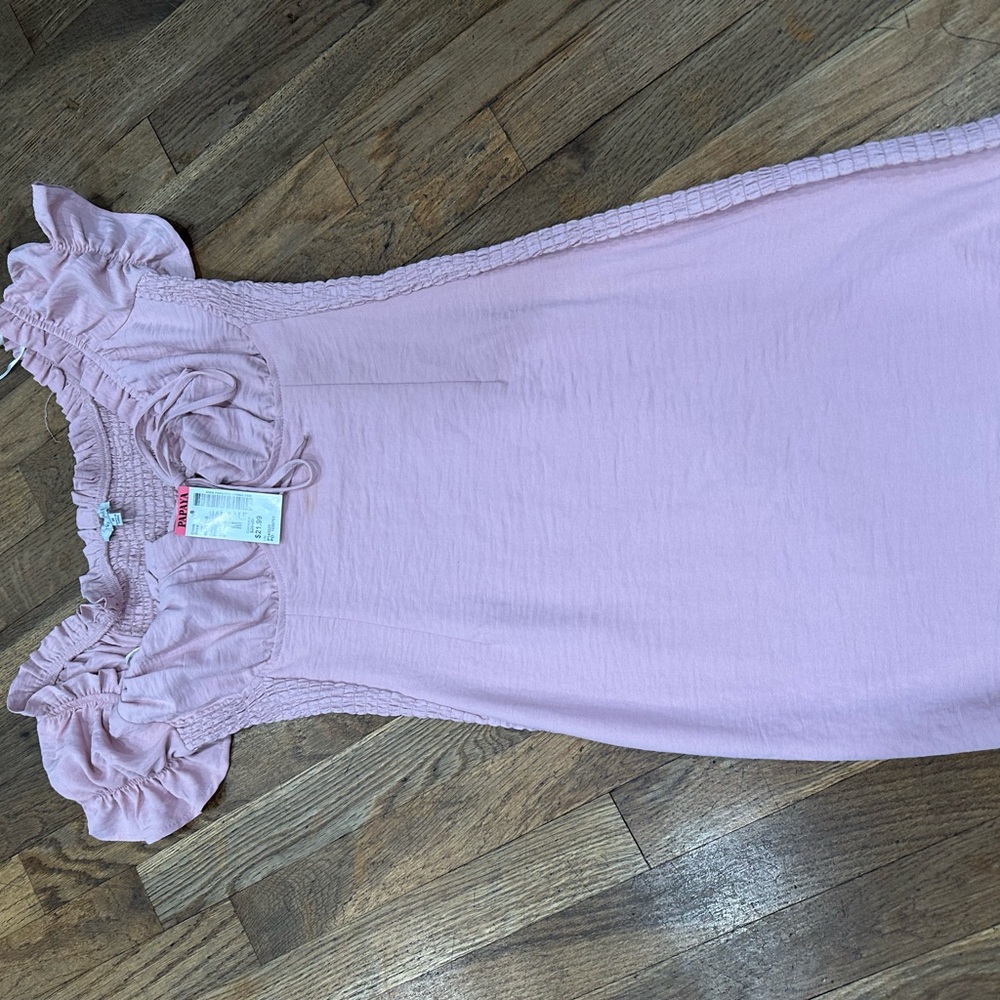 Papaya Light Pink Ruffled Dress